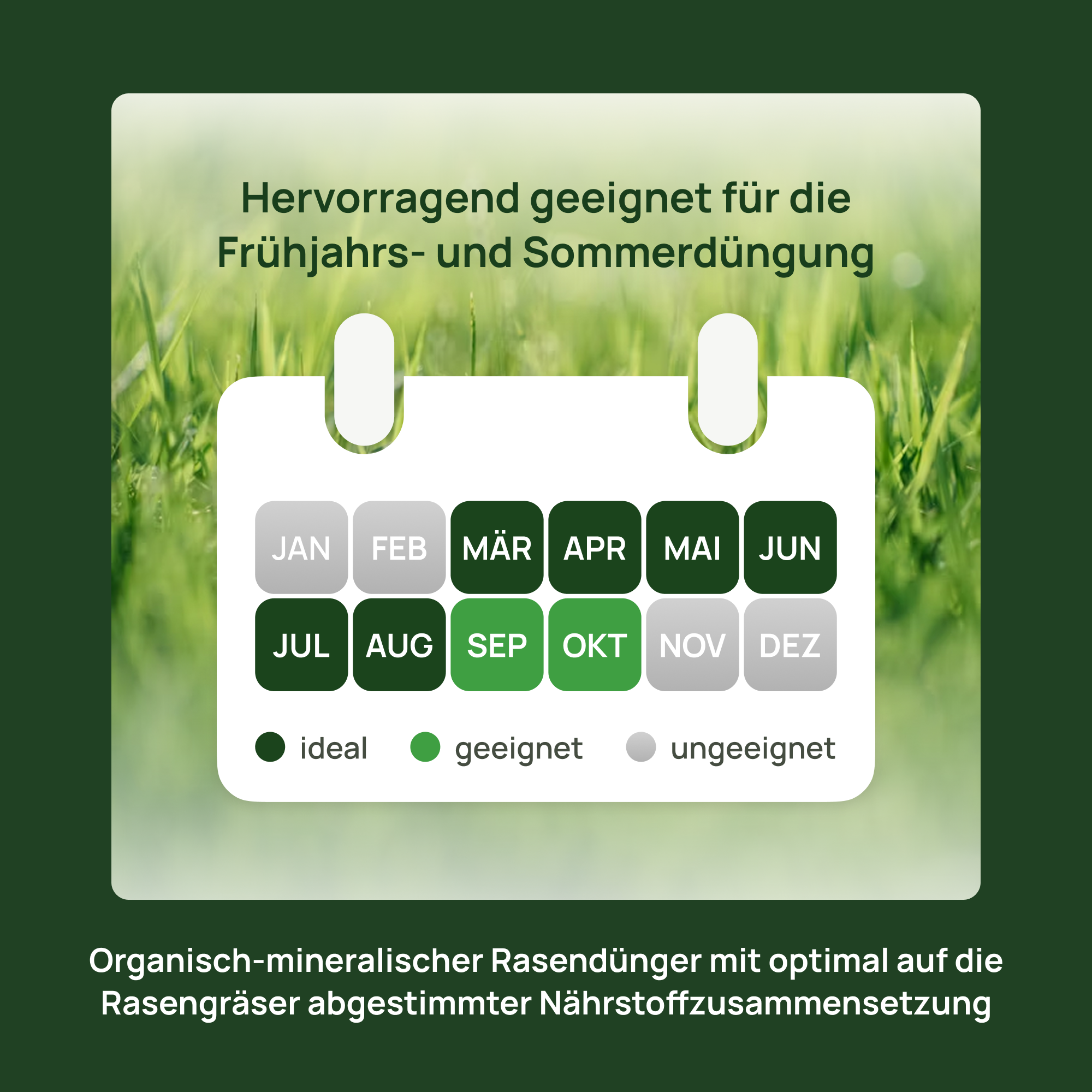 Organisch-mineralischer Rasendünger Spezial mit Eisensulfat